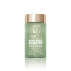 A bottle of Halo Beauty Kiwi Skin Booster supplement against a white background.