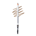 Brow definer pencil with brown strokes on a white background