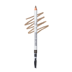 Brow definer pencil with brown strokes on a white background