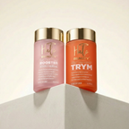 Two bottles of Hato Beauty products on a neutral background